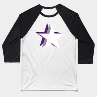 purple star Baseball T-Shirt